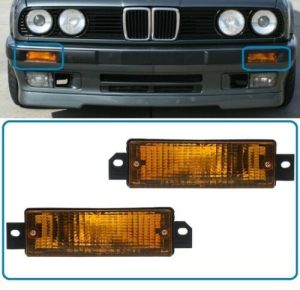 Yellow/ Amber Front Turnsignals/ corner lights For BMW E30 87-94 Facelift
