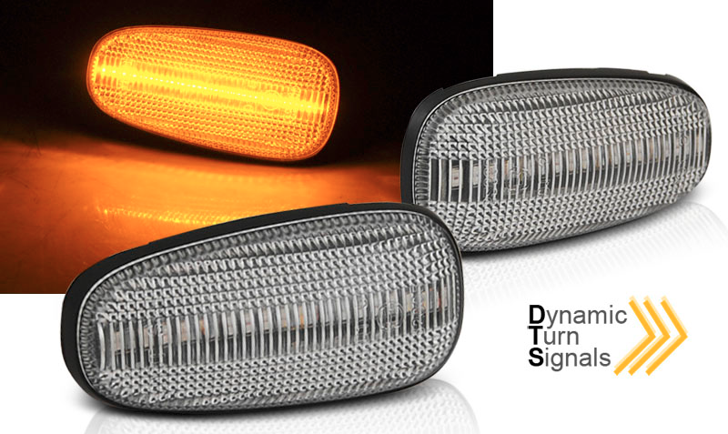 SIDE TURN MARKERS WHITE LED SEQ Fits OPEL FRONTERA B 2001 - 2004