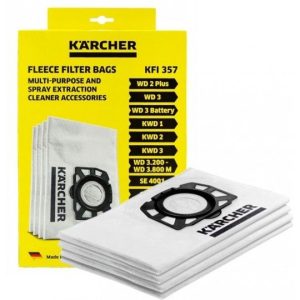 Genuine Kärcher 4x Vacuum Hoover Filter Fleece Bags 4 Pack KWD WD MV SE 3-layered