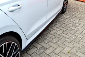 Black Gloss Performance Side skirts addons / Blades / diffusers / sill covers ForSkoda Octavia RS NX 2020+