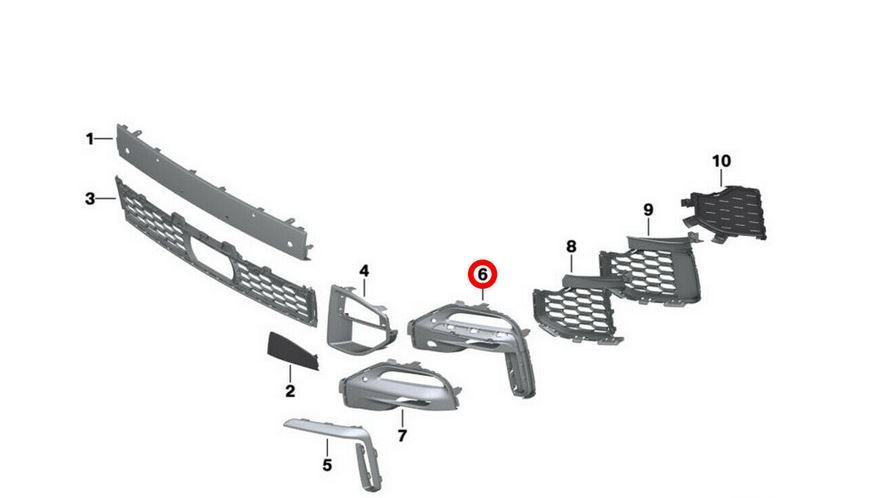 NEW GENUINE BMW X5 SERIES G05 M FRONT FOG LIGHT LAMP COVER LEFT N/S 51118746239 - Image 5