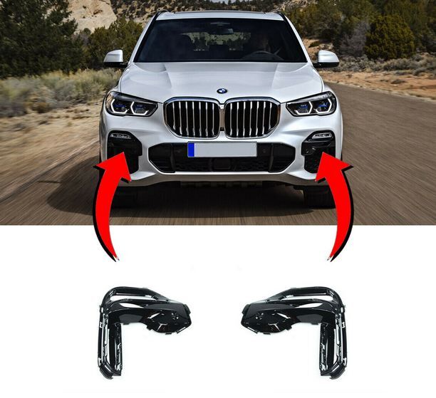 NEW GENUINE BMW X5 SERIES G05 M FRONT FOG LIGHT LAMP COVERS PAIR SET N/S + O/S