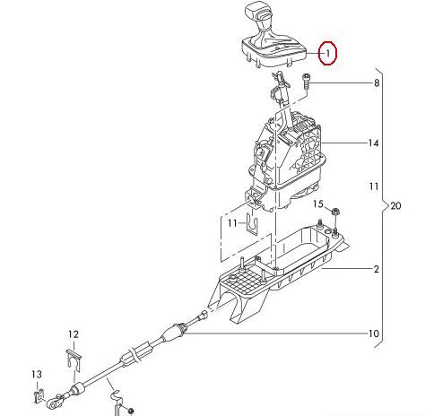 NEW GENUINE VW GOLF 09-13 SCIROCCO 09-14 LHD AUTOMATIC SHIFT LEATHER KNOB 1K1713203ARXPR - Image 5