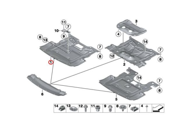 NEW GENUINE BMW F07 F10 F11 F01 F02 ENGINE BELLY PAN UNDERCOVER 51758035971 - Image 4