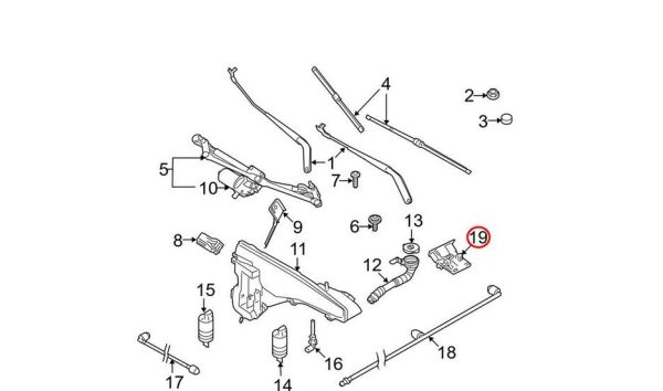 NEW GENUINE BMW X1 X6 SERIES E84 E71 E72 WINDSHIELD WASHER SPRAY NOZZLE 61667183343 - Image 5