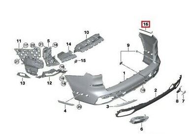 NEW GENUINE BMW G20 M PERFORMANCE FRONT BLACK SPLITTER ATTACHMENT 51192455832 - Image 6