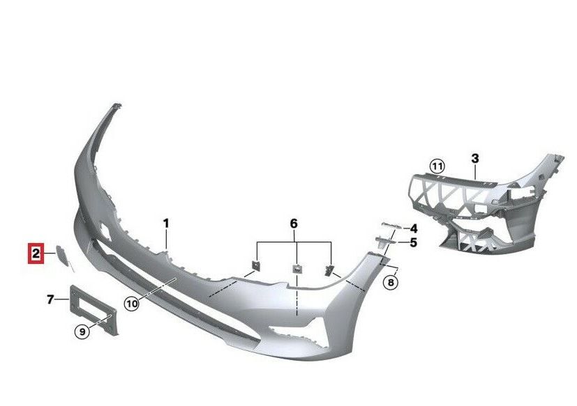 NEW GENUINE BMW G20 FLAP FOR TOWING EYE FRONT BUMPER 51118496520 - Image 4