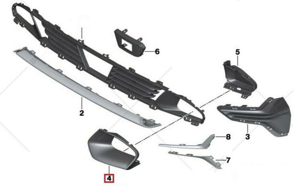 NEW GENUINE BMW 3 SERIES G20 FRONT BUMPER AIR INLET FINISHER PAIR SET LEFT RIGHT - Image 3