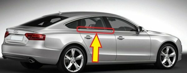NEW GENUINE AUDI A5 2012-2016 5 DOOR REAR CHROME SIDE WINDOW MOLDING RIGHT O/S 8T8853764F2ZZ - Image 3