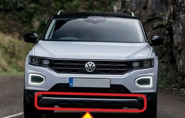 NEW GENUINE VW T-ROC 17- FRONT BUMPER CENTER LOWER KATANA SILVER COVER BAR 2GA807531A2UC - Image 3