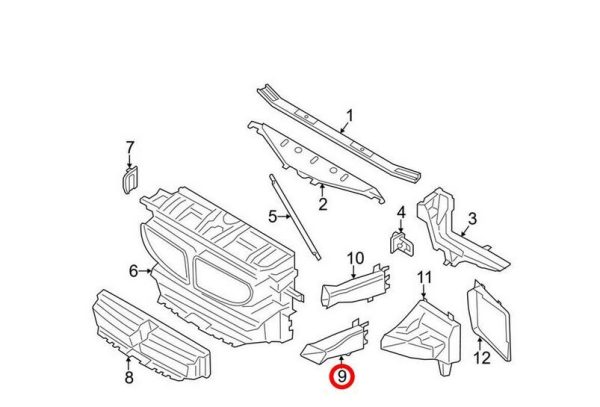 NEW GENUINE BMW 6 SERIES F06 F12 F13 FRONT BRAKE AIR DUCT RIGHT O/S 51747211516 - Image 3
