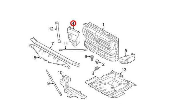NEW GENUINE BMW 5 SERIES F10 F11 FRONT OIL COOLER AIR DUCT RIGHT O/S 51747200790 - Image 4