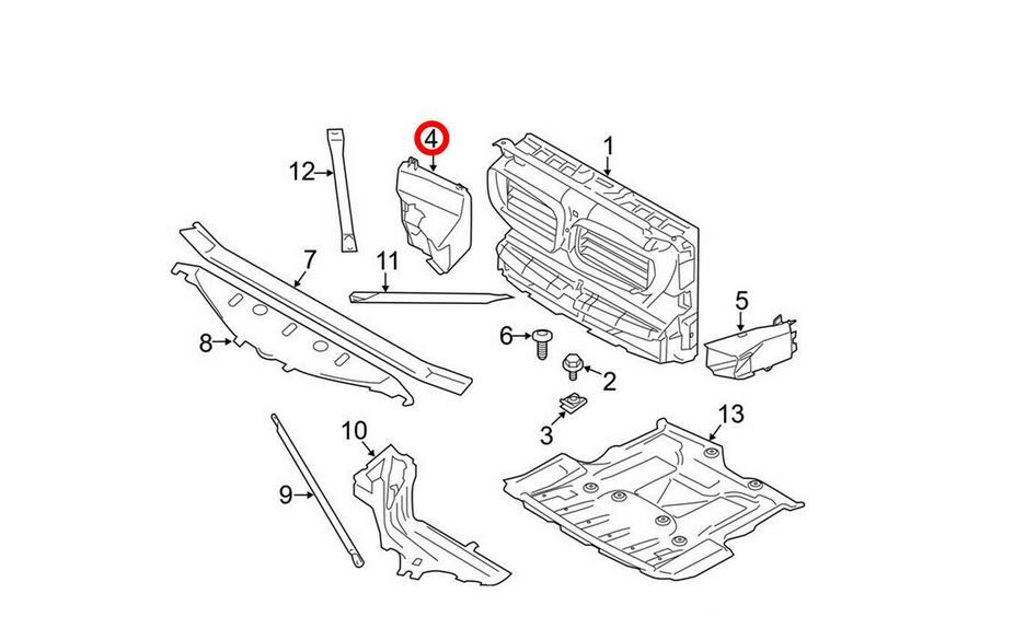 NEW GENUINE BMW 5 SERIES F10 F11 FRONT OIL COOLER AIR DUCT RIGHT O/S 51747200790 - Image 4