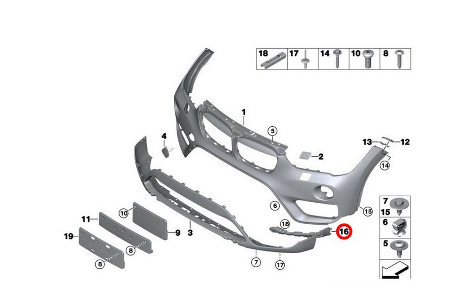 NEW GENUINE BMW X1 SERIES F48 FRONT BUMPER REINFORCEMENT LEFT N/S 51117410009 - Image 3