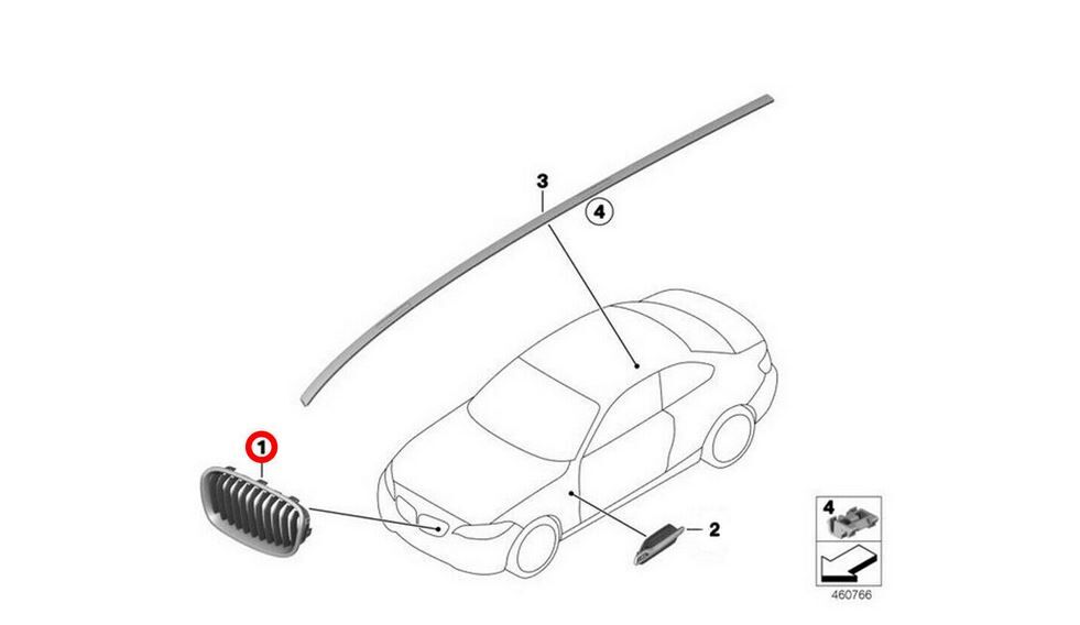 NEW GENUINE BMW 2 SERIES F87 M SPORT KIDNEY GRILLS PAIR SET N/S + O/S 51138064143 + 51138064144 - Image 5