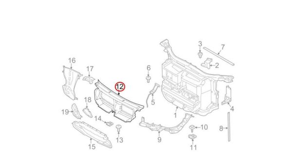 BMW NEW GENUINE X1 SERIES E84 FRONT RADIATOR UPPER AIR DUCT 51642990178 - Image 5