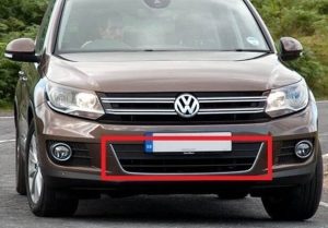 NEW GENUINE VW TIGUAN 12-16 FRONT CENTER LOWER GRILL CHROME TRIM 5N0853101 2ZZ