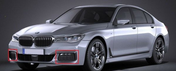 NEW GENUINE BMW 7 SERIES G11 G12 M SPORT GRILLE AIR INLET LEFT N/S + RIGHT O/S - Image 2