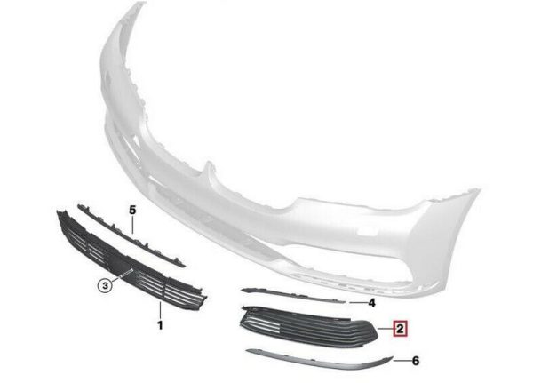 NEW GENUINE BMW 7 SERIES G11 G12 GRILLIE INTAKE AIR INLET CLOSED PAIR SET - Image 3