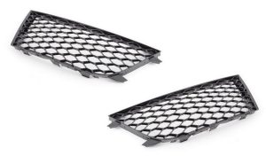 NEW GENUINE AUDI RS4 13-16 N/S LEFT O/S RIGHT FRONT LOWER GRILL GLOSS BLACK SET