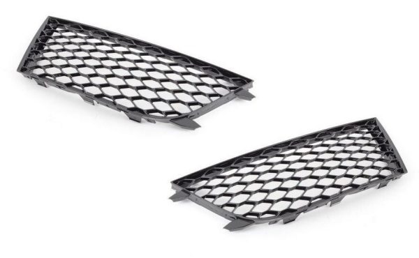 NEW GENUINE AUDI RS4 13-16 N/S LEFT O/S RIGHT FRONT LOWER GRILL GLOSS BLACK SET