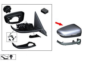NEW GENUINE BMW 3 SERIES G20 G21 WING REAR VIEW MIRROR CAP RHD RIGHT O/S 51168492900