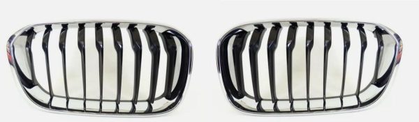 BMW NEW GENUINE F20 F21 LCI BASIS KINDEY GRILLE CHROME AND BLACK LEFT RIGHT