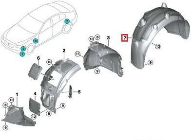 FOR NEW GENUINE BMW 7 SERIES G11 G12 REAR WHEELHOUSING COVER RIGHT SIDE - Image 4