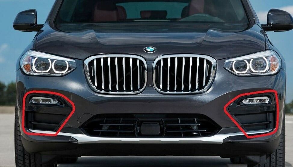 NEW GENUINE BMW X4 SERIES G02 FRONT BUMPER SIDE GRILL OPEN WITH PDC PAIR SET
