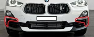 NEW GENUINE BMW X2 F39 2016-2018 FRONT BUMPER FRAME PDC BLACK PAIR SET