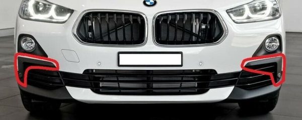 NEW GENUINE BMW X2 F39 2016-2018 FRONT BUMPER FRAME PDC BLACK PAIR SET