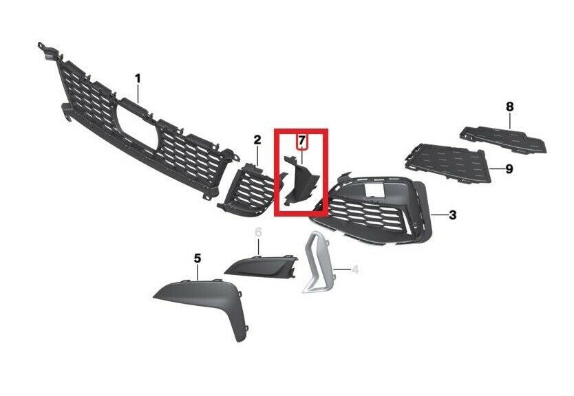 NEW GENUINE BMW 3 SERIES G20 G21 FRONT M SPORT BUMPER AIR DUCT COVER LEFT N/S 51748079721 - Image 2