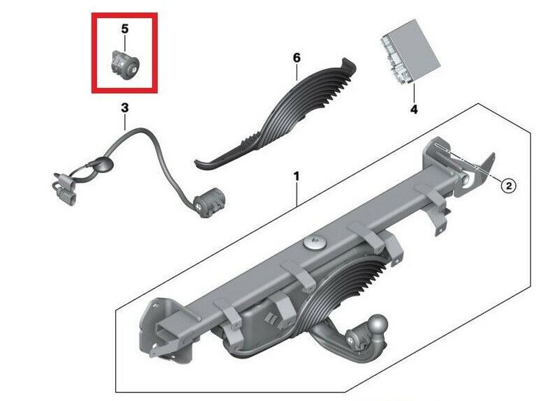 NEW GENUINE BMW F01 F02 F07 F25 F26 F15 F16 TRAILER HITCH SWITCH BUTTON 61319272858 - Image 4