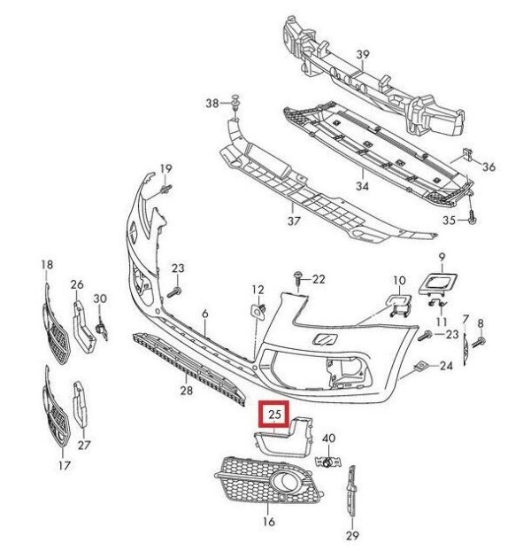 NEW GENUINE AUDI Q5 FRONT BUMPER LOWER GRILL COVER CAP LEFT N/S 8R0807245 - Image 4