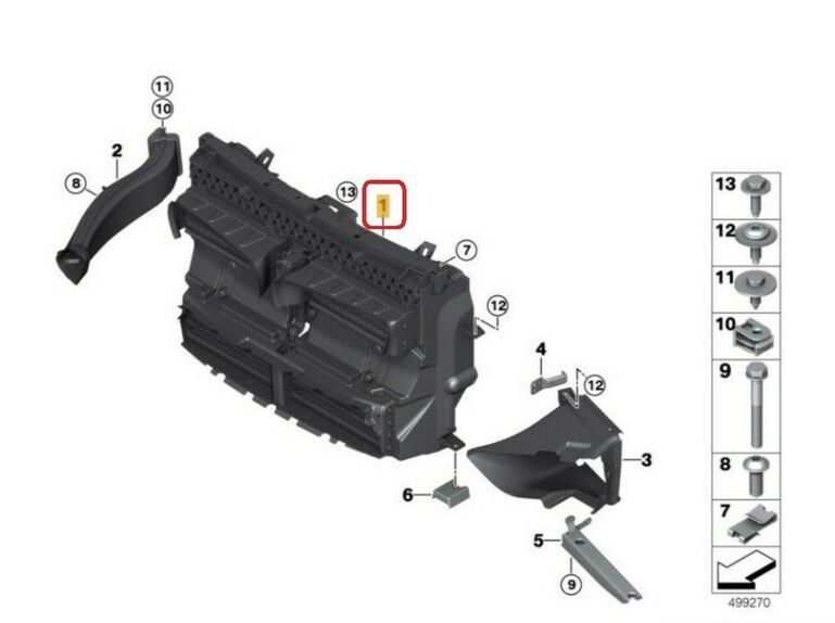 NEW GENUINE BMW 2 SERIES F45 F46 M SPORT FRONT AIR DUCT SLAM PANEL WITH FLAP 51748058553 - Image 2