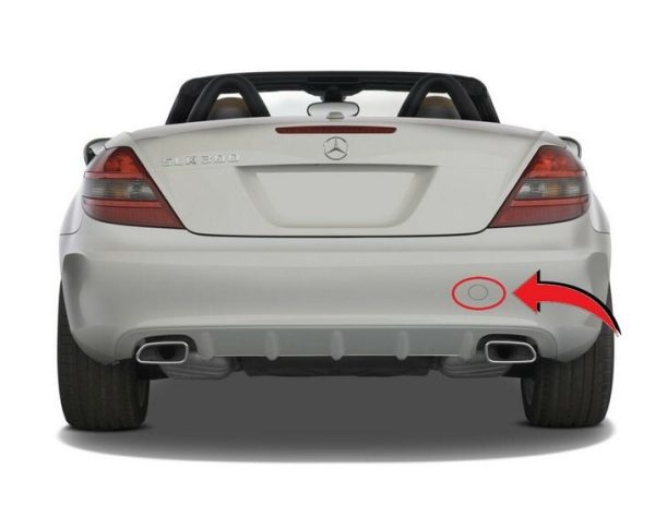 NEW GENUINE MERCEDES BENZ SLK CLASS W171 RE BUMPER TOW HOOK EYE COVER PRIMED A17188500239999 - Image 3