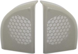 NEW GENUINE MERCEDES-BENZ MB C COUPE W203 GREY DOOR SPEAKER COVER LEFT RIGHT SET