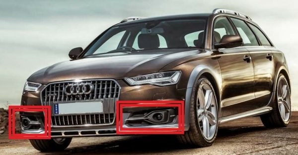 NEW GENUINE AUDI A6 ALLROAD 15-18 FRONT BUMPER RIGHT LEFT AIR GUIDE GRILL SET - Image 2