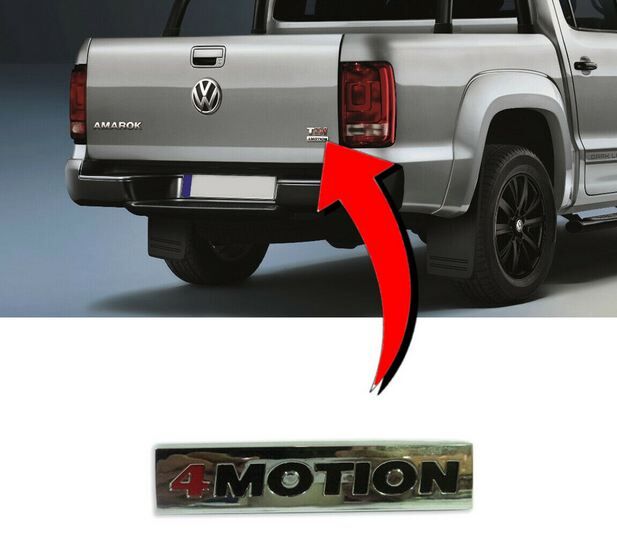 NEW GENUINE VW AMAROK 2010 - 2017 REAR BOOT LID 4MOTION BADGE EMBLEM 2H0853675EGQF