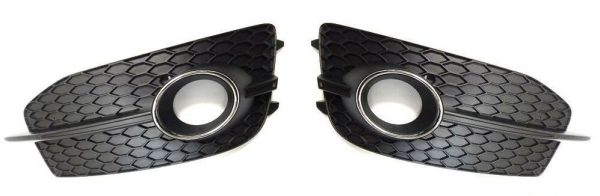 NEW GENUINE AUDI Q3 S-LINE 2012-2014 LEFT RIGHT BUMPER FOG LIGHT GRILL SET
