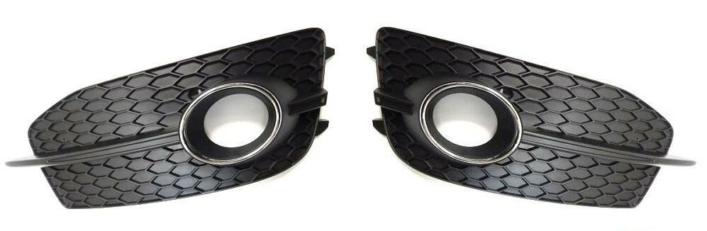 NEW GENUINE AUDI Q3 S-LINE 2012-2014 LEFT RIGHT BUMPER FOG LIGHT GRILL SET