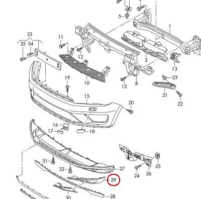 NEW GENUINE VW TOUAREG 15-17 FRONT BUMPER O/S RIGHT LOWER FOG LIGHT GRILL PRIMED 7P6807490HGRU - Image 3