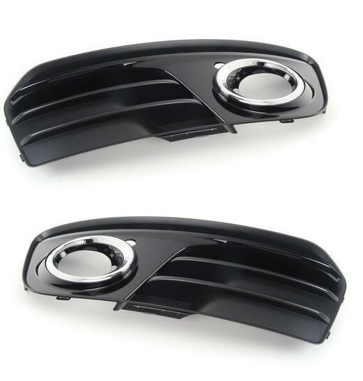 NEW GENUINE AUDI Q5 2013-2016 FRONT LEFT RIGHT BUMPER GRILL FOG LIGHT BLACK SET - Image 3