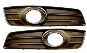NEW GENUINE AUDI A3 2008-2012 N/S LEFT O/S RIGHT BUMPER FOG LIGHT GRILL SET