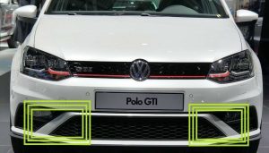 NEW GENUINE VW POLO GTI 15-17 FRONT BUMPER LOWER GRILL RIGHT LEFT TRIM SET