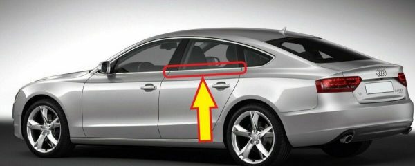 NEW GENUINE AUDI A5 2012-2016 5 DOOR REAR CHROME SIDE WINDOW MOLDING LEFT N/S 8T8853763F2ZZ - Image 3