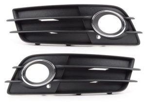 AUDI GENUINE A4 B8 08-12 S-LINE BUMPER O/S RIGHT N/S LEFT FOG LIGHT GRILL SET