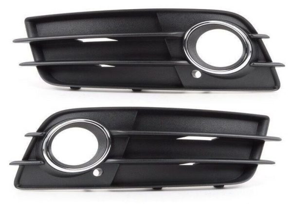 AUDI GENUINE A4 B8 08-12 S-LINE BUMPER O/S RIGHT N/S LEFT FOG LIGHT GRILL SET