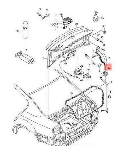 NEW GENUINE VW PASSAT B6 VARIANT TAILGATE TRUNK LID HINGE SEAL 1 PCS 3C5827359C - Image 4