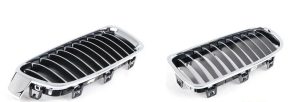 NEW GENUINE BMW 3 SERIES F30 F31 LUXURY LINE KIDNEY GRILLS PAIR SET N/S + O/S